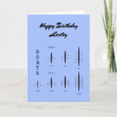 Verjaardag roeiboten personaliseerbare sporten kaart (Voorkant)