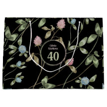 Verjaardag Romantisch Zwart Roze Klaver Bloemen