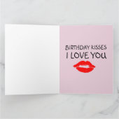 VERJAARDAG ROMANTISCHE LIPPEN voor man Wenskaart Kaart (Binnen)