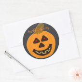 Verjaardag Ronde Stickers Lachende Halloween Pompo (Envelop)