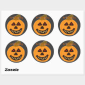 Verjaardag Ronde Stickers Lachende Halloween Pompo (Vel)