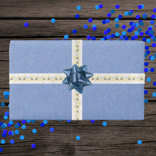 Verjaardag Rood Blauw Vogels Branches Geel Bloemen Satijnen Lint