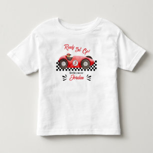 Verjaardag Rood Race Auto Elke Leeftijd Klaar Af! Kinder Shirts