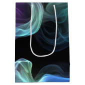 Verjaardag rook op zwart medium cadeauzakje (Achterkant)