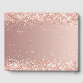 Verjaardag roos gold blush pink gastenboek (Achterkant)