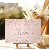 Verjaardag roos gold blush pink gastenboek