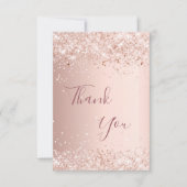 Verjaardag roos goud glitter stof bedankt (Voorkant)