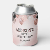 Verjaardag Roos gouden ballonnen Blikjeskoeler (Blikje Voorkant)