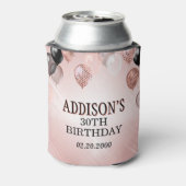 Verjaardag Roos gouden ballonnen Blikjeskoeler (Blikje Achterkant)