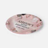 Verjaardag Roos gouden ballonnen Papieren Bordje (Gekanteld)