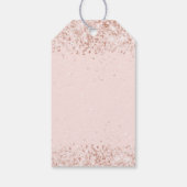 Verjaardag roos gouden blush maskerade maskerfeest cadeaulabel (Achterkant)