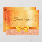 Verjaardag roos gouden boog Dank u Briefkaart (Voorkant / Achterkant)