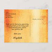 Verjaardag roos gouden boog Dank u Briefkaart (Achterkant)