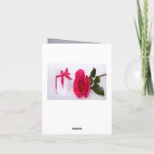 Verjaardag roos gouden meisje bedankkaart (Achterkant)