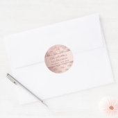 Verjaardag roos gouden monogram initiaal script ronde sticker (Envelop)