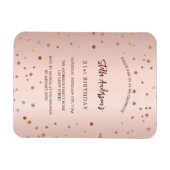 Verjaardag roos gouden sterren eenvoudige luxe uit magneet (Horizontaal)