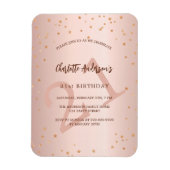 Verjaardag roos gouden sterren leeftijd luxe uitno magneet (Verticaal)