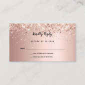 Verjaardag roos goudfeest RSVP Informatiekaartje (Voorkant)