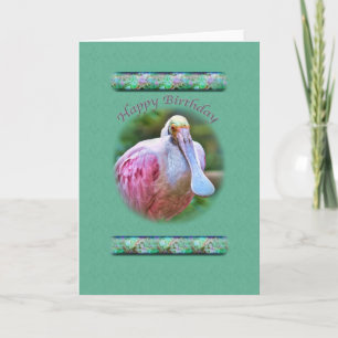 Verjaardag, Roseate Spoonbill Vogel Kaart