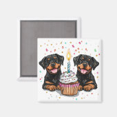 Verjaardag Rottweiler Dogs Magneet (Voorkant / Achterkant)