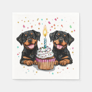 Verjaardag Rottweiler Dogs Servet