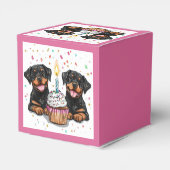 Verjaardag Rottweiler Honden Bedankdoosjes (Achterkant)