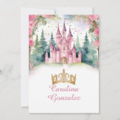 Verjaardag Royal Five-ness Pink Castle Forest Kaart (Achterkant)
