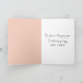 Verjaardag Roze Flamingo Schaatsen Kaart (Binnen)