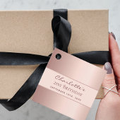 Verjaardag roze goud elegante bedankje bedankjes labels