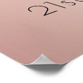 Verjaardag roze gouden blush glitter welkom  poster (Hoek)