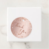 Verjaardag roze gouden glitterspul bedankt bedankjes labels (In situ)