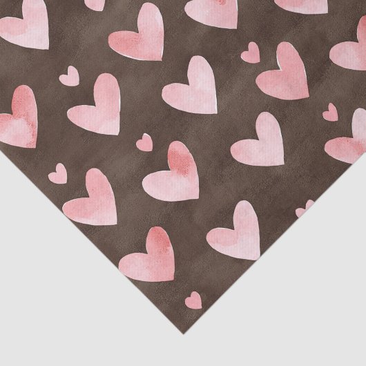 Verjaardag Roze Harten Tissuepapier (Detail)