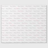 Verjaardag roze metallic goud stijlvolle chic cadeaupapier (Vlak)