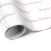 Verjaardag roze metallic goud stijlvolle chic cadeaupapier (Rol Hoek)
