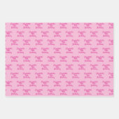 Verjaardag roze naam meisje inpakpapier vel (Voorkant)