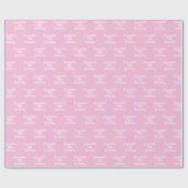 Verjaardag roze pastel witte naam cadeaupapier (Vlak)