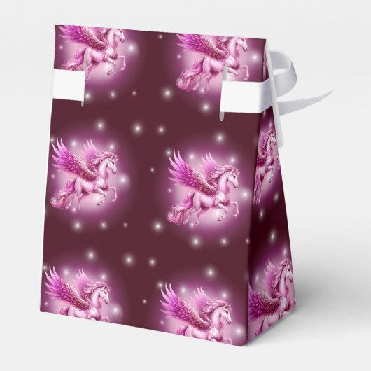 Verjaardag Roze Pegasus Fantasy Design Bedankdoosjes (Achterkant)