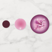 Verjaardag Roze Pegasus Fantasy Design Confetti (Voorkanten)