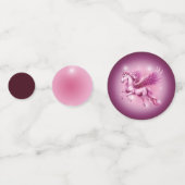 Verjaardag Roze Pegasus Fantasy Design Confetti (Achterkanten)