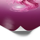 Verjaardag Roze Pegasus Fantasy Design Glossy Perfect Poster (Hoek)