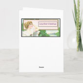 Verjaardag Roze Rozen Viooltjes Fine Art Stilleven Kaart (Achterkant)