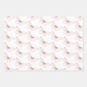 Verjaardag Roze Vlinders Inpakpapier Vel (Voorkant 2)