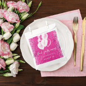 Verjaardag roze witte ballonnen feest bedankzakje