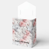 Verjaardag roze witte bloemen bedankdoosjes (Geopend)