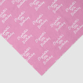 Verjaardag roze witte naam girly tissuepapier (Detail)