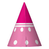  Verjaardag Roze Witte Polka Dots Feesthoedjes (Achterkant)