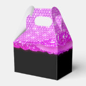 Verjaardag Roze Zwarte Glitter Naam Dank u Bedankdoosjes (Achterkant)