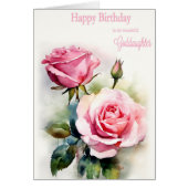 Verjaardag Rozen geschilderd Waterverf (Voorkant)