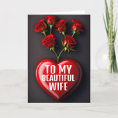 VERJAARDAG ROZEN ROMANTISCHE KAART VOOR ECHTGENOTE (Voorkant)