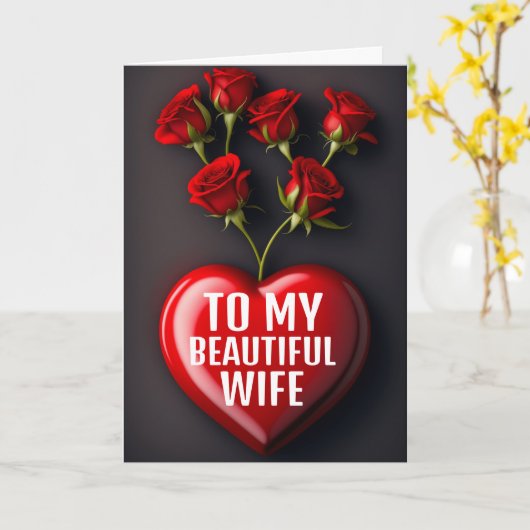 VERJAARDAG ROZEN ROMANTISCHE KAART VOOR ECHTGENOTE (Gele Bloem)